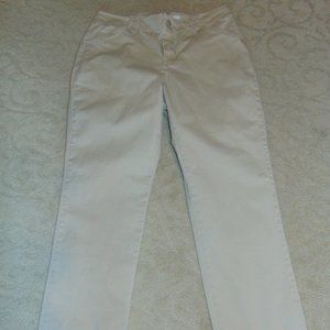 LEE WOMEN'S TAILORED CHINO SLIM STRAIGHT LEG LIGHT KHAKI PANTS